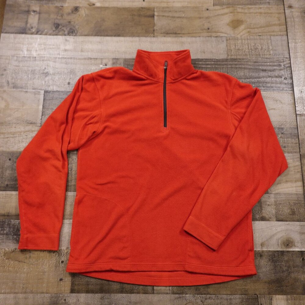 Duluth Trading quarter zip fleece pullover men's large tall red